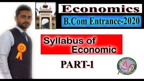 #1 BHU B.com Entrance exam (Economic) by alok gautam sir