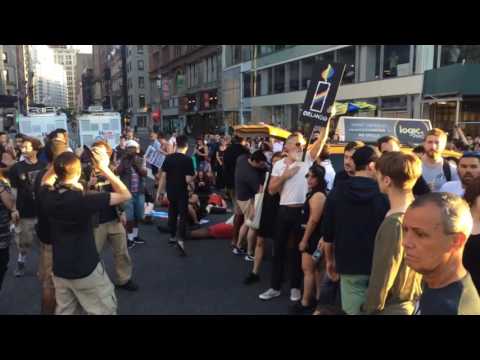 #weareorlando protestors block traffic in NYC