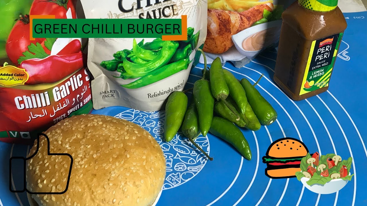 GREEN CHILLI BURGER Cooking By Salma YouTube