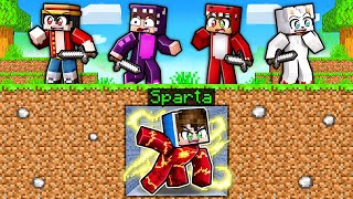 Minecraft: SUPERHEROE vs 4 ASESINOS! 😱🔪🦸‍♂️ SPEEDRUN vs HUNTER - Sparta356