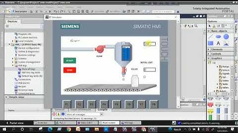 TIA Portal"Automatic Bottle Filling Simulation on HMI with PLCS7-1200 ||Ladder/HMI/PLC