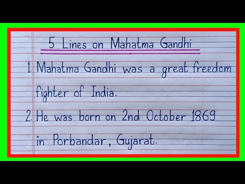 mahatma gandhi essay 5 lines