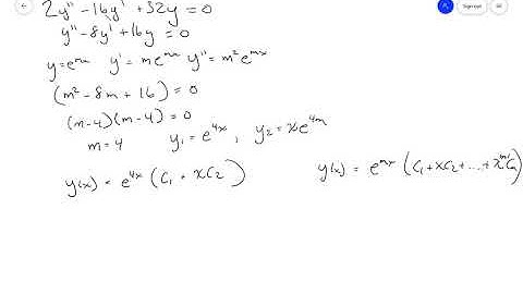 Homogeneous Linear Differential Equations with Constant Coefficients