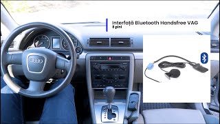 Interfata Bluetooth Handsfree + instalare microfon pe Audi A4 B7 (radio Concert 2)
