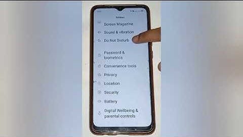 how to off do not disturb in oppo a1k
