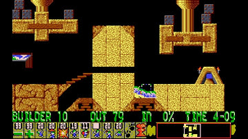 LEMMINGS FUN Level 12 Patience 97 % PSYGNOSIS DRO SOFT VIDEOJUEGO JUEGO GAME 1990 1991 PC COMMODORE