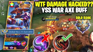 Wtf Damage Hacked?? Yss Build War Axe Buff Op? New Build Yss New Patchupdate 2023 - Mlbb