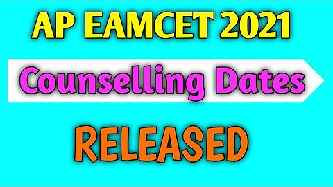 AP EAMCET 2021 counselling dates Releasing today