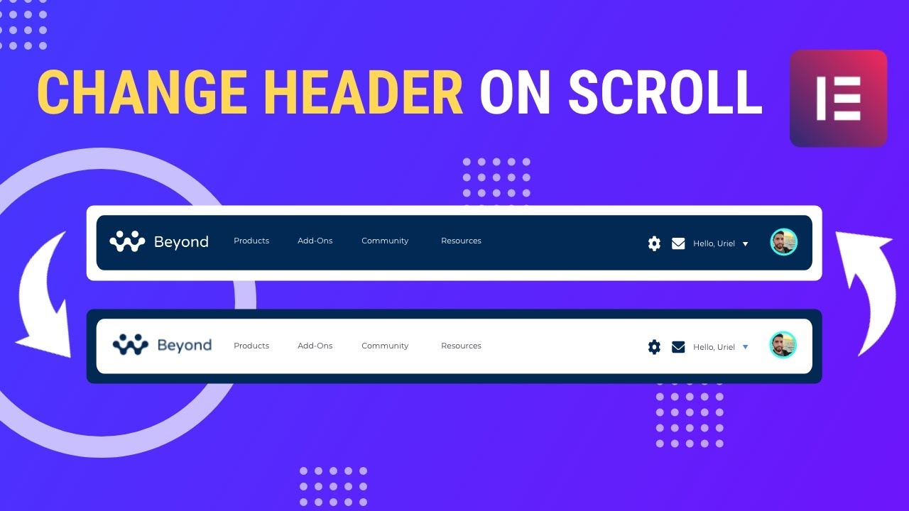 Change To A Different Header On Scroll Using Elementor - YouTube Change To A Different Header On Scroll Using Elementor - Youtube