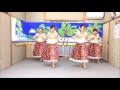 花は咲く(オレンジロングドレス＆花柄紐パウ)・フラ