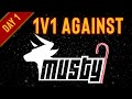 MUSTY VS SCRUB | 1v1 WITHOUT BIG BOOST PADS! | DAY 1 TWELVE DAYS OF SCRUB