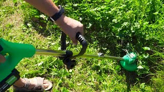 Airbike Electric Brush Cutter Weed Wacker Weed Eater Lawn Tool Unboxing and Test