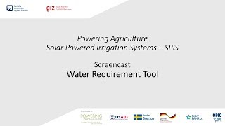 Screencast SAFEGUARD WATER Water Requirement Tool