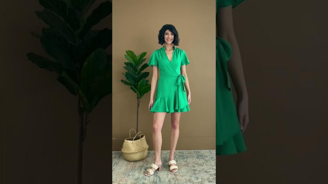 Dress Day Pastries in Paris Mini Wrap Dress