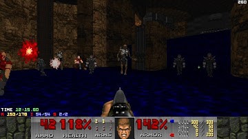Doom 2 - Malevolence (Map 2: Portal Base): UV-Max Blind (WAD Author: Cheesewheel)