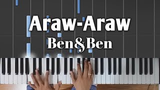 Video thumbnail of "Araw-Araw Ben&Ben | Piano Tutorial With Lyrics and Chords"