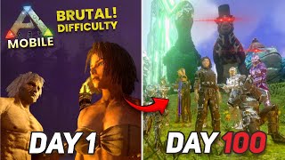 Download Lagu Surviving 100 Days in Ark Mobile DUO BRUTAL MODE | Ark Survival Evolved MP3