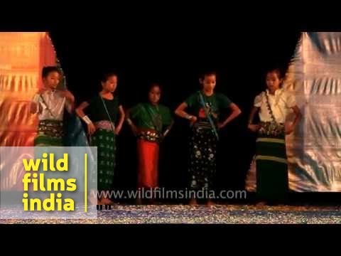 Arunachali tribal girls dance to outside music