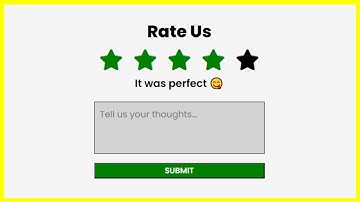 Star Rating System with Emoji using HTML, CSS, and JavaScript | Use it on a Website | step by step