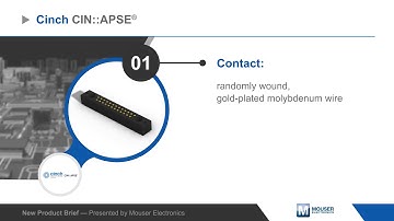 Cinch Connectivity Solutions CIN::APSE® Solderless Stacking Connectors | Mouser