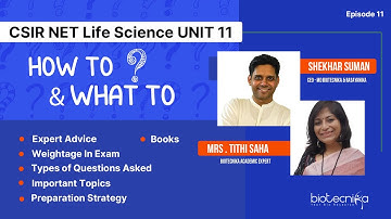 Preparation Strategy For CSIR NET UNIT 11 Evolution | CSIR NET Unit Wise How to What To Series