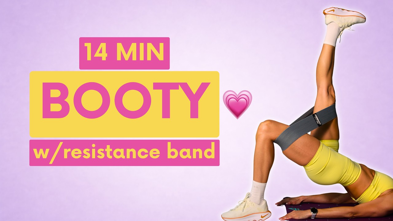 14 MIN RESISTANCE BAND BOOTY At Home Workout | Valentine's Day Glute Activation