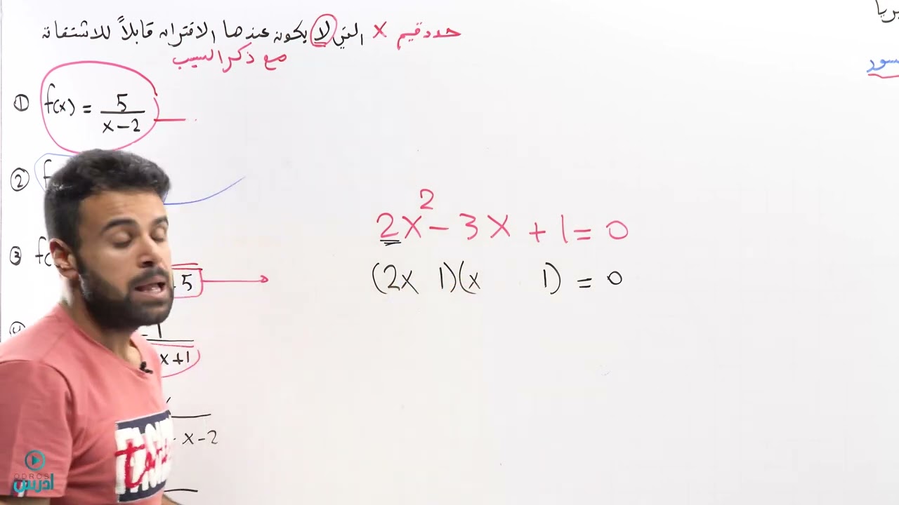 عدم قابلية الاشتقاق جبريا - علمي (2005) - الأستاذ منذر أبوعواد