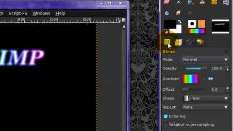 Creating Funky Glowy Shiny Rainbow Text in Gimp