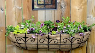 DIY - Burlap/Plastic Lined Window Box - Replacing a Coco Fiber Liner for Free