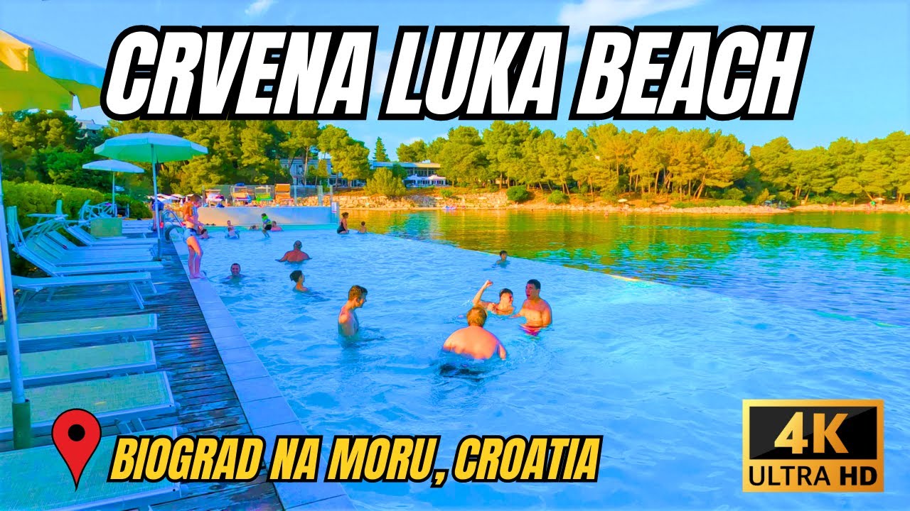 CRVENA LUKA BEACH - BIOGRAD NA MORU, CROATIA 4K