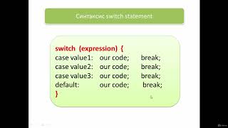 Урок 13 - Конструкция «switch»