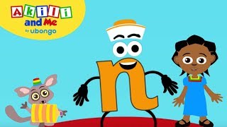 Unajua Herufi 'N'? | Jifunze Alfabeti na Akili and Me | Katuni za Elimu kwa Kiswahili