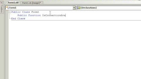 Visual Basic 2008 Tutorial - Determine if Internet Connection Is Available