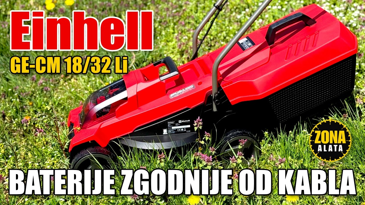 Einhell Aku Kosilica GE-CM 18/32 Li Recenzija TEST 4K