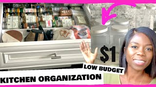 Small Kitchen Organization &amp; Dollar Tree Kitchen Drawer Organizer * Low Budget Kitchen Storage Ideas