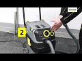 Hoe een stofzuiger Tact te gebruiken. How to use a Karcher Tact vacuumcleaner. Bouw stofzuiger Tips