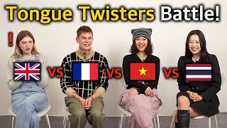 [UK vs France vs Vietnam vs Thailand] Tongue Twisters Challenge!!