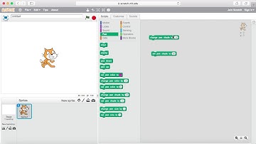 Change Pen Shade & Set Pen Shade Scratch Pen Block Dark Green