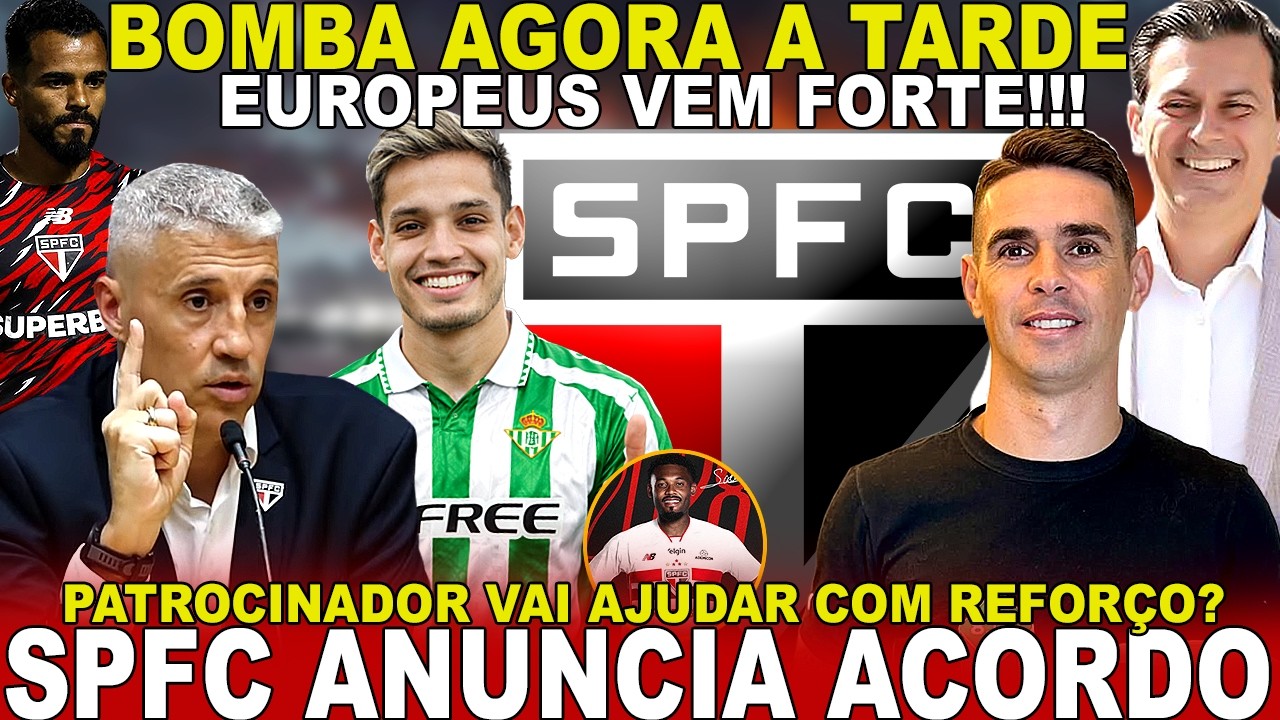FERVEU!!! SPFC ANUNCIA ACORDO! SUPERBET VAI AJUDAR POR REFORÇO? | BOBADILLA AGITA | CRESPO EXPLICA