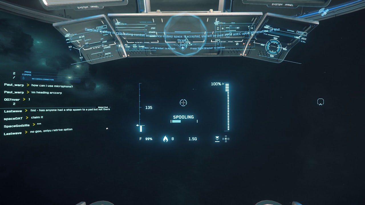 Star Citizen Day 23, Quantum Drive Error. It works after restarting