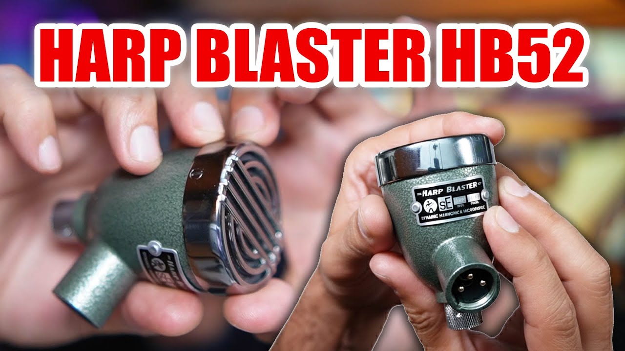 Clip Micro HB52 Pour Hohner Harp Blaster - Support Solide Et Pivotant Pour Harmonica Microphone SE Electronics HB52 (Noir)