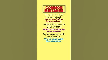 Common Mistakes- 10 | English Sentence Correction | Typical Errors in English