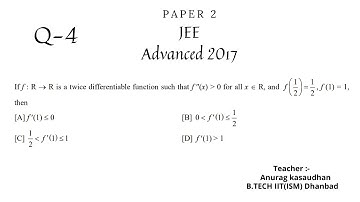 JEE Advanced 2017 Math Paper 2 (Q 4) solution | IIT JEE Maths | #jeeadvanced2017  #projecteducation