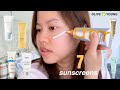 Testing 7 UNDERRATED Korean Sunscreens from Olive Young