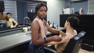 Sleep Tight  Relaxing Asmr Barbershop Mage & Scratching By African Lady Barber