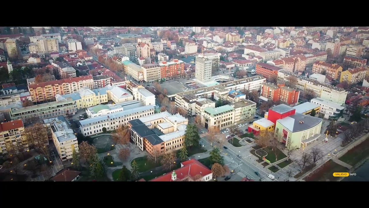 Valjevo Aerial Drone Footage 4k