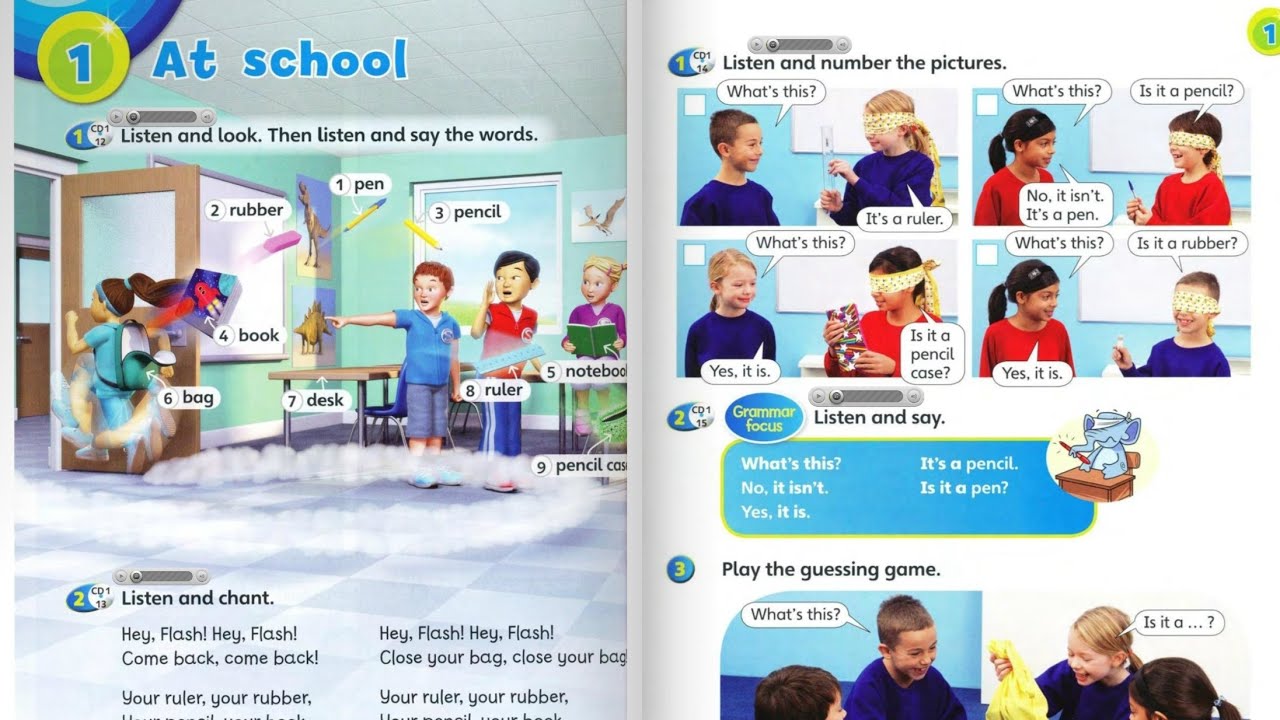 Super Minds 1 - Unit 1: At School - YouTube