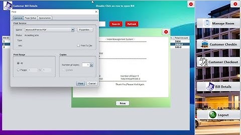 #15 Bill Details Form front-end Design and Backend Code For Hotel Management System Java Project