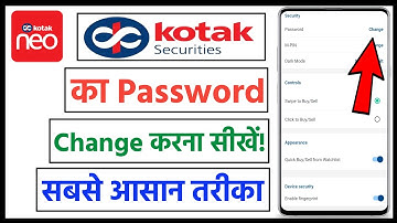 kotak neo app me password change kaise kare | how to change password kotak neo app