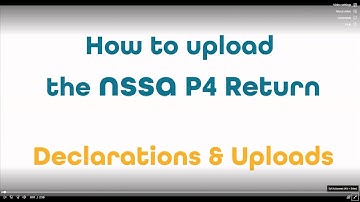 Step-by-step on how to upload P4 returns on the Self service portal
